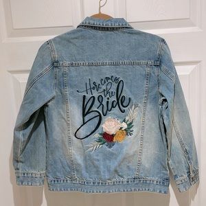 Wedding Jean Jacket - Here Comes The Bride! 👰‍♀️🎀